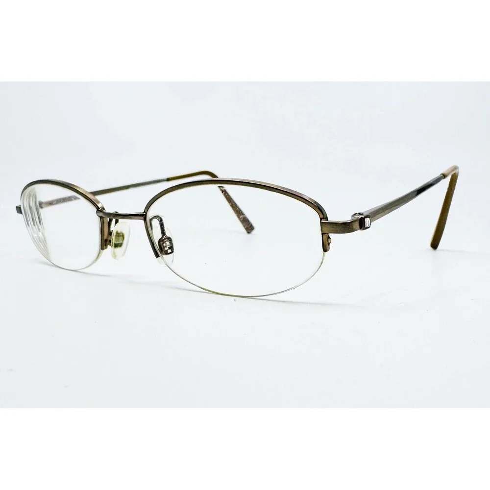 Flexon Ella Eyeglasses Women Brown Semi-Rimless Oval 47-18-135